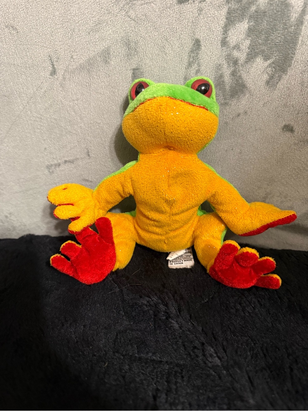 Ganz Webkinz Lil Kinz Tree Frog Plush Green Orange Red HS109 No Code